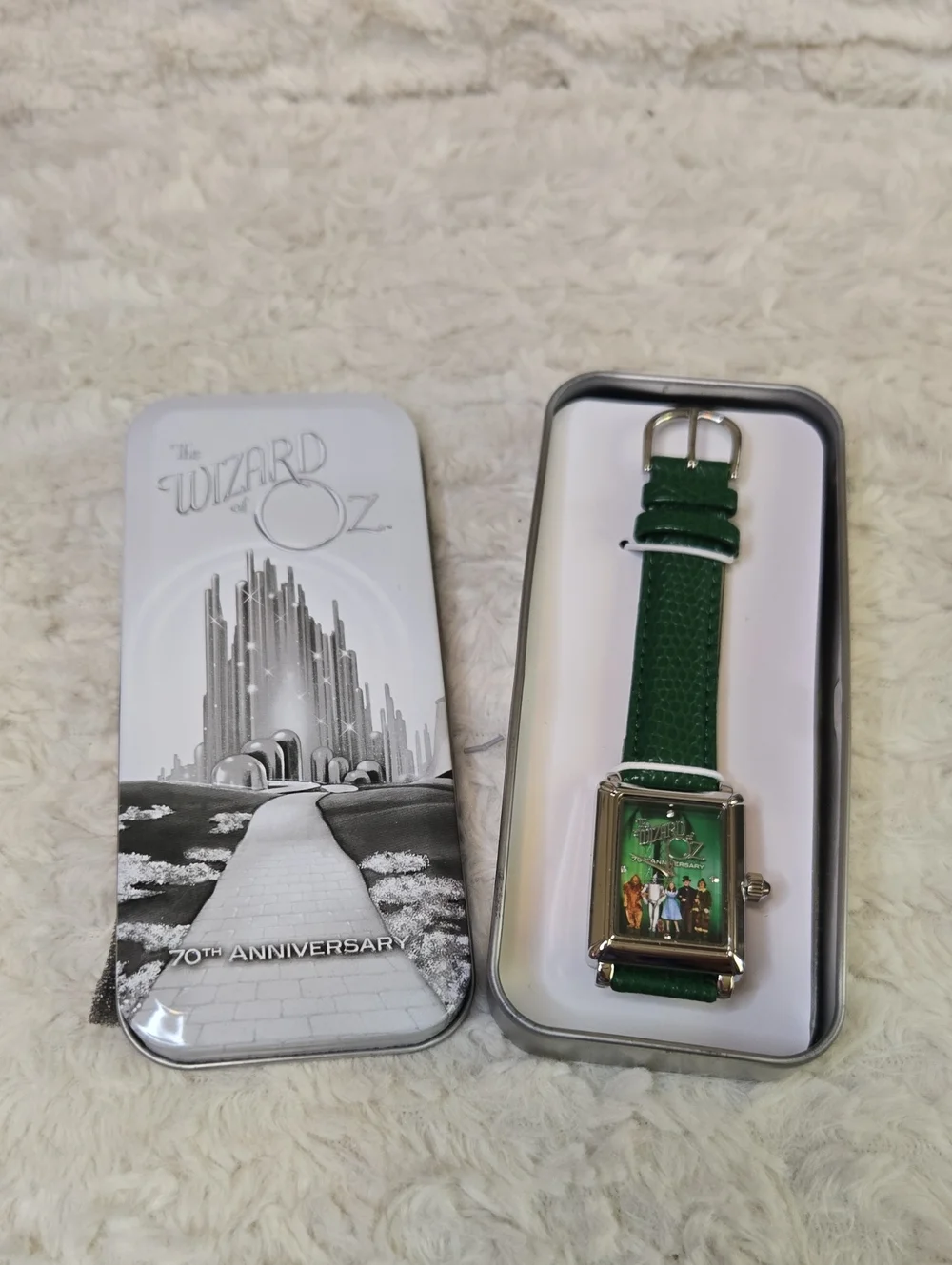 Wizard of Oz 70th Anniversary Green Leather Strap Collectible Watch